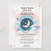 Een Glitter Twinkle Twinkle Little Star Baby showe Kaart (Voorkant)