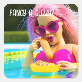 Een Glizzy fancy? Vierkante Sticker