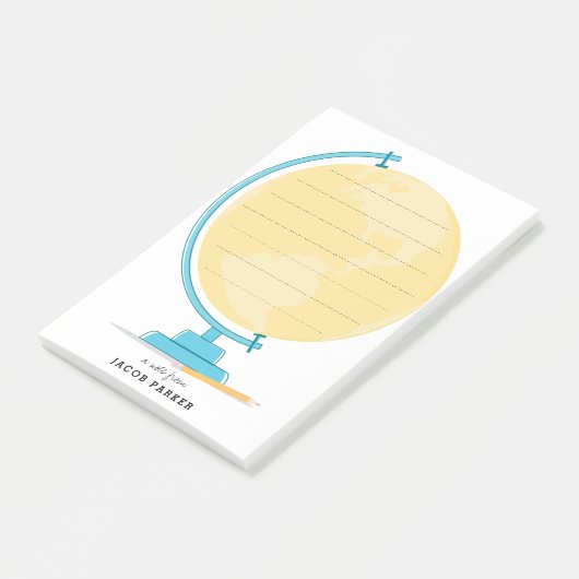 Een globe Post It-notities Post-it® Notes (Schuin)