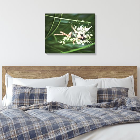 Een gloed in het geslepen schilderdoek canvas afdruk (Insitu (Slaapkamer))