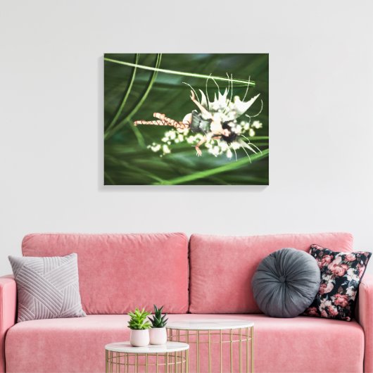 Een gloed in het geslepen schilderdoek canvas afdruk (Insitu (Woonkamer))