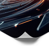 Een gloeiende kern in de virtuele ruimte poster (Hoek)