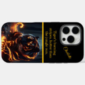 Een gloeiende tijger slentert 's nachts rond. Case-Mate iPhone case (Achterkant (horizontaal))