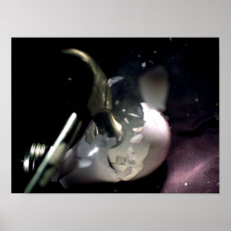 Een gloeilamp pletten poster
