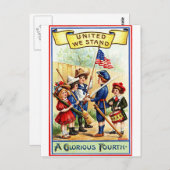 Een glorieuze 4 juli briefkaart (Voorkant / Achterkant)