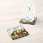 Een Gloucestershire Old Spot (olie op het paneel) Onderzetter (Rechterzijde)