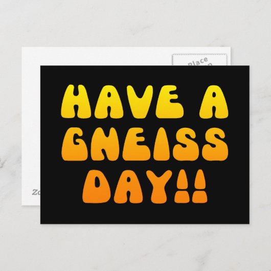 Een gneisdag! Briefkaart (Voorkant / Achterkant)