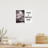 Een gneisdag! Geology Gneiss Rock Poster (Keuken)