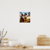 Een Gnome krijger poserend met zijn Draak Poster (Keuken)