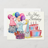 Een Gnome verjaardag Briefkaart (Voorkant / Achterkant)