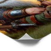 Een Gnome Warrior neemt rust Poster (Hoek)