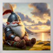 Een Gnome Warrior neemt rust Poster (Voorkant)