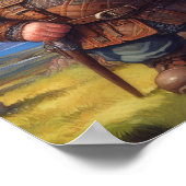 Een Gnome Warrior poseert met zijn draak Poster (Hoek)