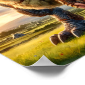 Een Gnome Warrior poseert met zijn draak Poster (Hoek)