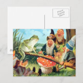 Een gnoom en kikker op een paddenstoel Seesaw Briefkaart (Voorkant / Achterkant)