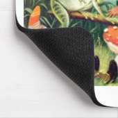 Een gnoom en kikker op een paddenstoel Seesaw Muismat (Hoek)