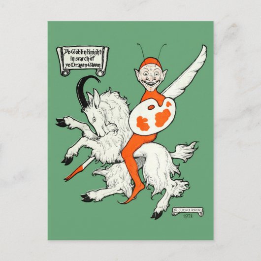 Een Goblin Knight Briefkaart (Voorkant)