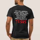 Een God apostolisch T-shirt (Achterkant)