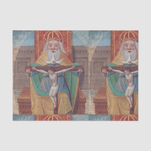 Eén God Heilige Drie-eenheid in Glorie Tissuepapier (Voorkant)
