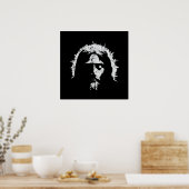 Eén God | Het gezicht van Jezus Poster (Keuken)