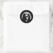 Eén God | Het gezicht van Jezus Ronde Sticker (Tas)