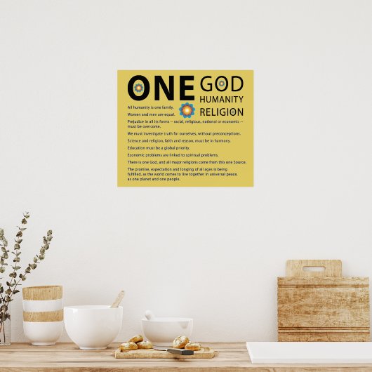 Eén God Poster (Keuken)