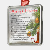 Een goddochters gedicht - kerstontwerp metalen ornament (Links)