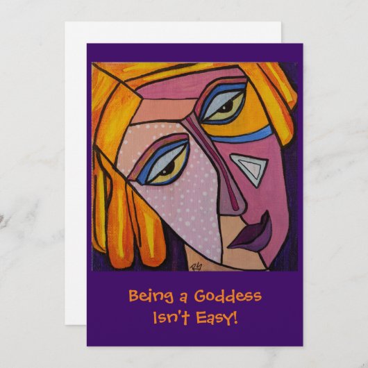 Een godin zijn is geen gemakkelijke platte Kaart (Voorkant / Achterkant)