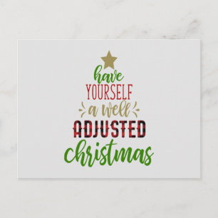 Een goed aangepast kerstfeest, chiropractisch briefkaart
