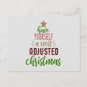 Een goed aangepast kerstfeest, chiropractisch briefkaart (Voorkant)