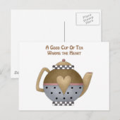 Een goed bekertje van Tea wapent het hart Briefkaart (Voorkant / Achterkant)