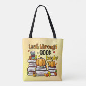 Een goed boek door de sluier tote bag (Achterkant)
