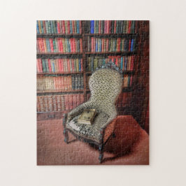 Een goed boek en een klapstoel legpuzzel