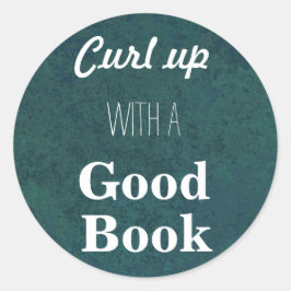 Een goed boek maken ronde sticker