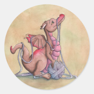 Een goed garen ronde sticker