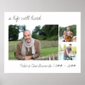Een goed geleefd leven Casual Script 3 Foto Uitvaa Poster (Voorkant)