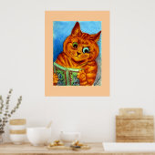 Een goed gelezen, geïllustreerd door Louis Wain, Poster (Keuken)