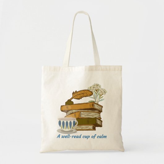 Een goed gelezen kopje rust tote bag (Voorkant)