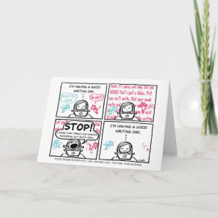 Een goed het Schrijven wenskaart van de Dag voor Kaart