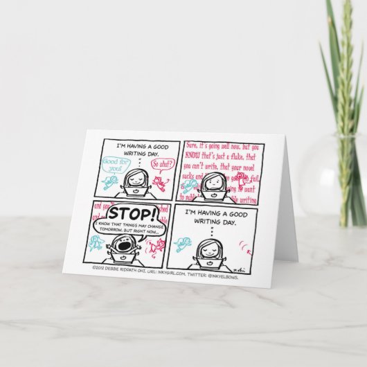 Een goed het Schrijven wenskaart van de Dag voor Kaart (Voorkant)