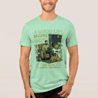 “Een goed leven begint met boeken en een trouwe ho Tri-Blend Shirt