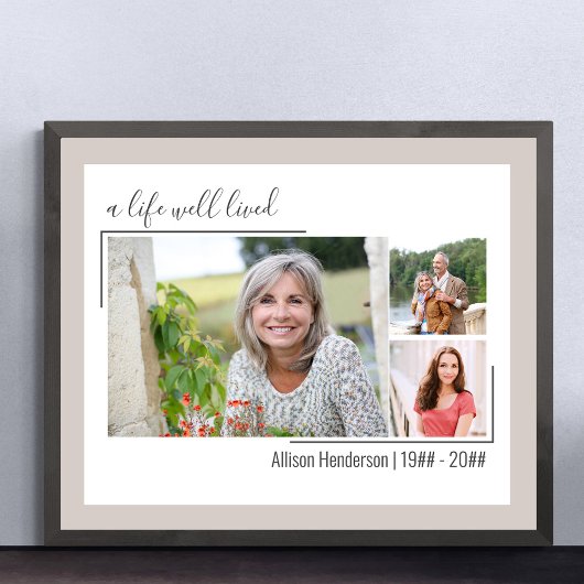 Een goed leven lang legant script 3 foto begrafeni poster