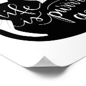 Een goed leven - met de hand van Cat Silhouette Poster (Hoek)