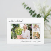 Een goed leven met grenzen 3 Fotobegrafenis Bedankkaart (Staand voorkant)