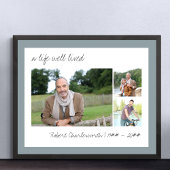 Een goed levend Casual script 3 foto begrafenis Poster