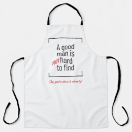 Een goed Man is niet moeilijk te vinden, grap Schort