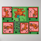 Een goed masker met gekke poster van honden (Voorkant)