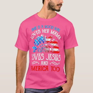 Een goed meisje houdt van haar moeder en houdt van t-shirt