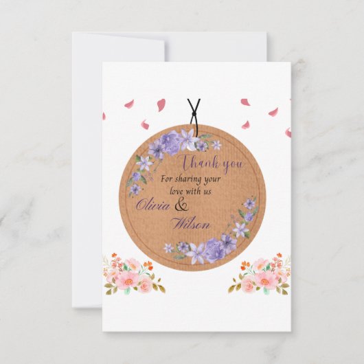 Een goed ontworpen bedankpas. bedankkaart (Voorkant)