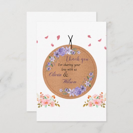 Een goed ontworpen bedankpas. bedankkaart (Voorkant / Achterkant)